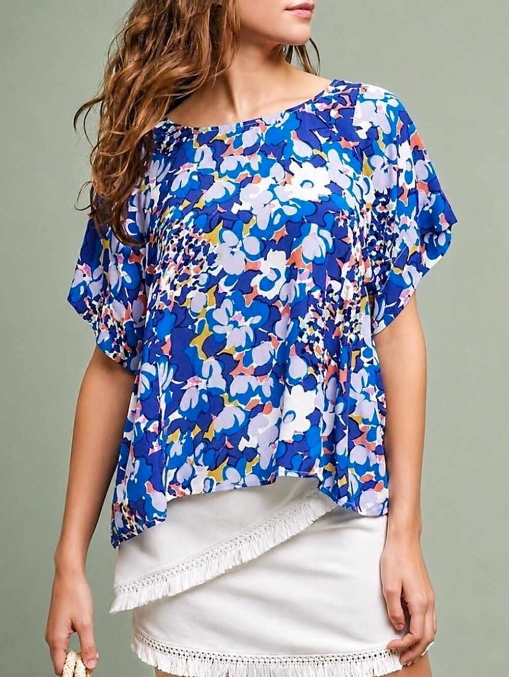 ❤️ ANTHROPOLOGIE MAEVE MILLA FLORAL TOP, MEDIUM - Picture 2 of 12